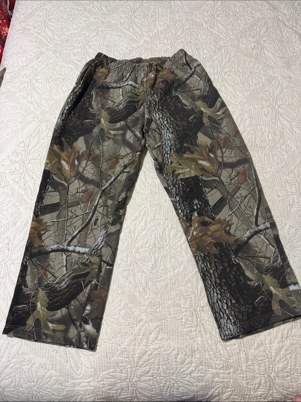 Kids Camo Fleece Pants - Green/Brown Camo